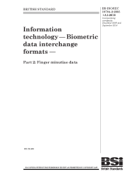 BS ISO/IEC 19794-2:2005+A1:2010