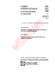 IEC 60436:1981/AMD2:1992