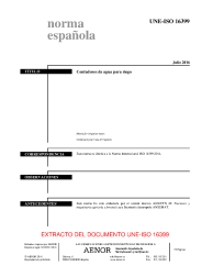 UNE-ISO 16399:2016