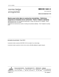 NBN EN 15651-3:2010