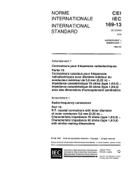 IEC 60169-13:1976/AMD1:1996