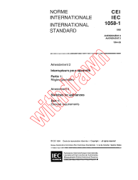 IEC 61058-1:1990/AMD2:1994