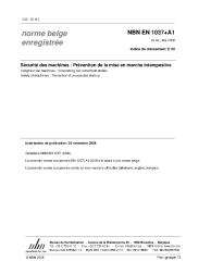 NBN EN 1037+A1:2008