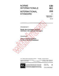 IEC 60233:1974/AMD1:1988