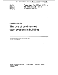 BS 449-2:1969 Addendum No. 1:1975