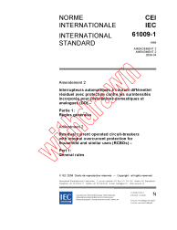 IEC 61009-1:1996/AMD2:2006
