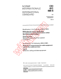 IEC 60489-6:1987/AMD1:1989