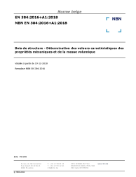 NBN EN 384:2016+A1:2018