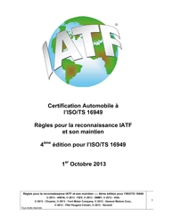 IATF 16949:2016 Règles - Cinquième édition