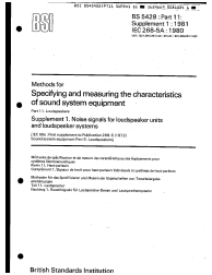 BS 5428-11 Supplement 1:1981