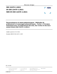 NBN EN ISO 22475-1:2021