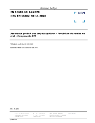NBN EN 16602-60-14:2020