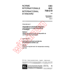 IEC 60730-2-9:1992/AMD1:1994