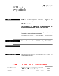 UNE-EN 14630:2007 (R2010)