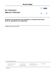 NBN EN 17799:2023