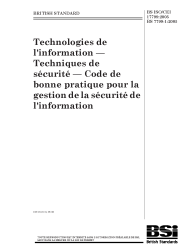 BS ISO/IEC 17799:2005 (French version)