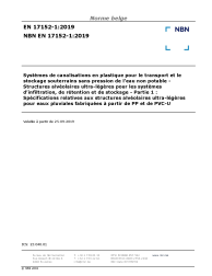NBN EN 17152-1:2019