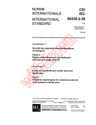 IEC 60335-2-39:1994/AMD1:1996