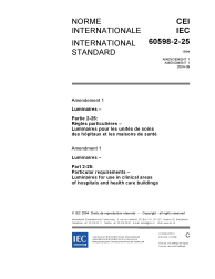 IEC 60598-2-25:1994/AMD1:2004