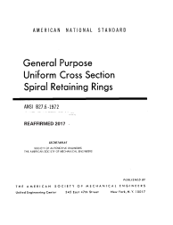 ASME B27.6-1972 (R2017)