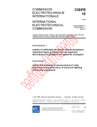 CISPR 15:2005/AMD1:2006