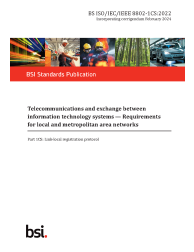 BS ISO/IEC/IEEE 8802-1CS:2022