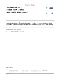 NBN EN ISO 5667-16:2017