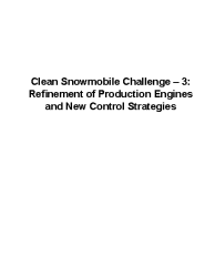 Clean Snowmobile Challenge