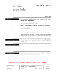 UNE-EN ISO 15614-5:2005 (R2009)