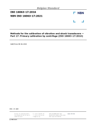 NBN ISO 16063-17:2021