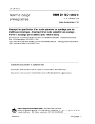 NBN EN ISO 15609-5:2004