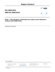 NBN ISO 4968:2023