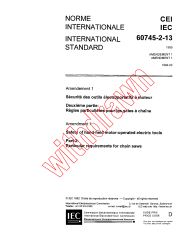 IEC 60745-2-13:1989/AMD1:1992