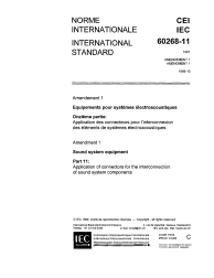 IEC 60268-11:1987/AMD1:1989