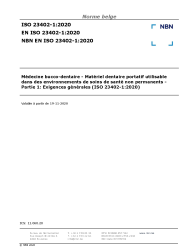 NBN EN ISO 23402-1:2020