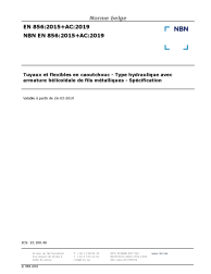 NBN EN 856:2015+AC:2019