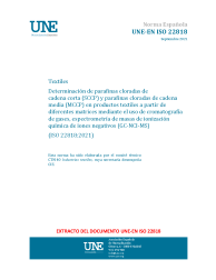 UNE-EN ISO 22818:2021
