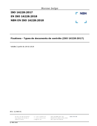 NBN EN ISO 16228:2018