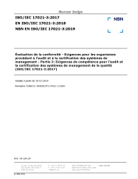 NBN EN ISO/IEC 17021-3:2019
