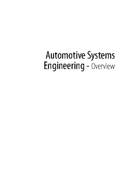 Automotive Systems Engineering - Overview