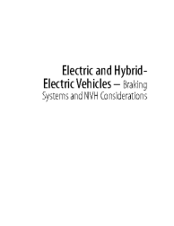 Electric and Hybrid-Electric Vehicles - Braking Systems and NVH Considerations