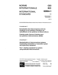 IEC 60864-1:1986/AMD1:1987