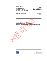 IEC PAS 62459:2006