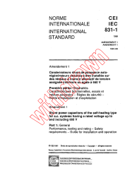 IEC 60831-1:1988/AMD1:1991