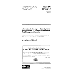 CAN/CSA-ISO/IEC 10164-12-96 (R2014)