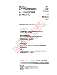 IEC 60574-4:1982/AMD1:1991
