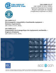 CSA CISPR 32:17 (R2022)