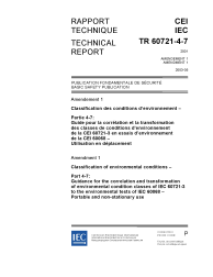 IEC TR 60721-4-7:2001/AMD1:2003