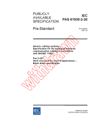 IEC PAS 61935-2-20:2007