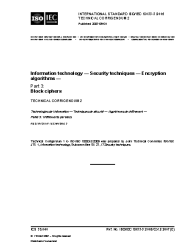 ISO/IEC 18033-3:2005/COR2:2007